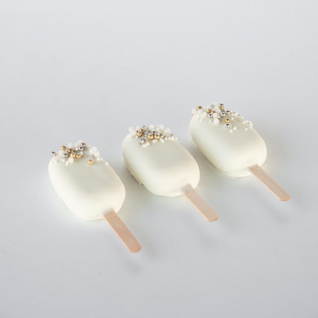White Covered Cake Stick from LaManna