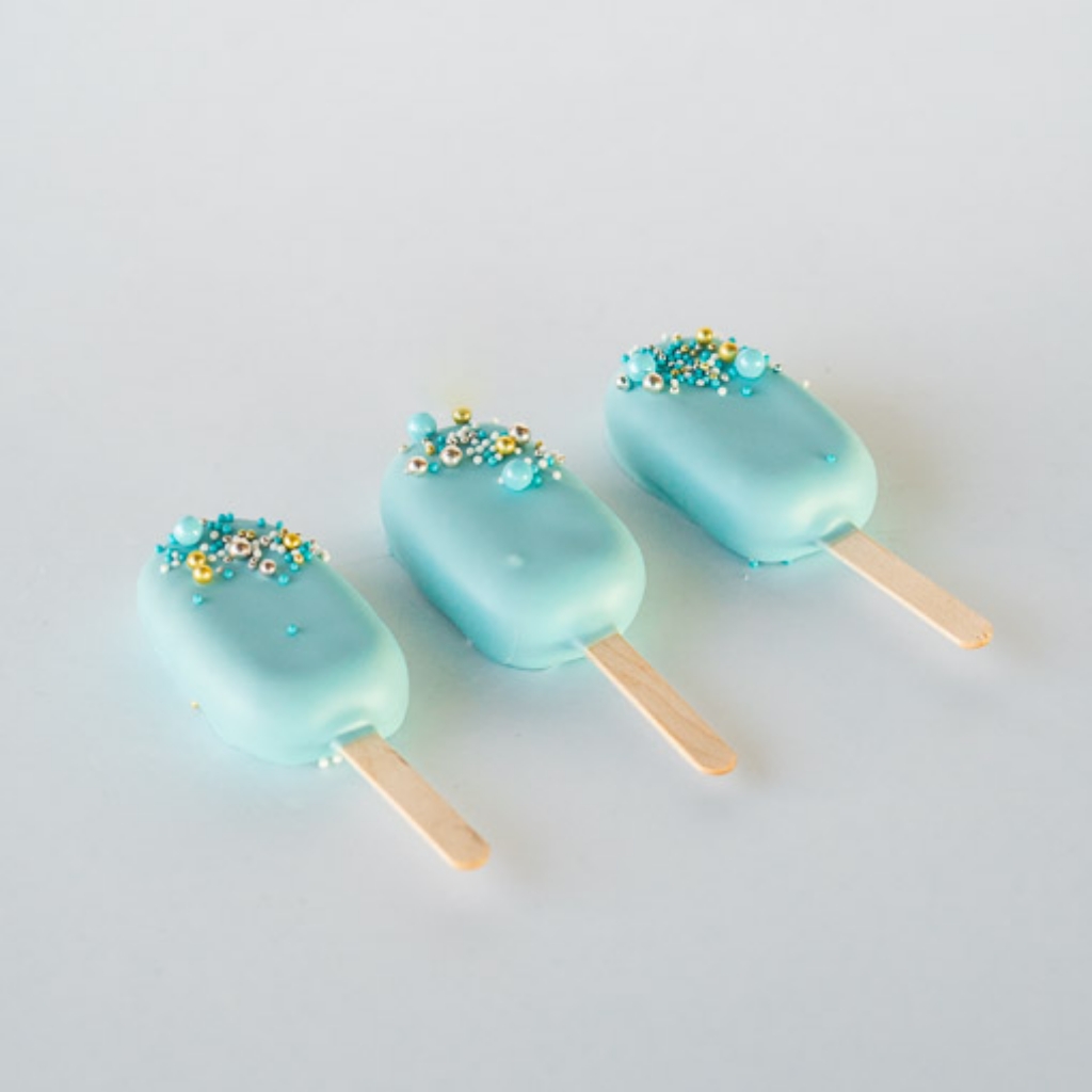 Blue Covered Cake Stick with sprinkles from LaManna