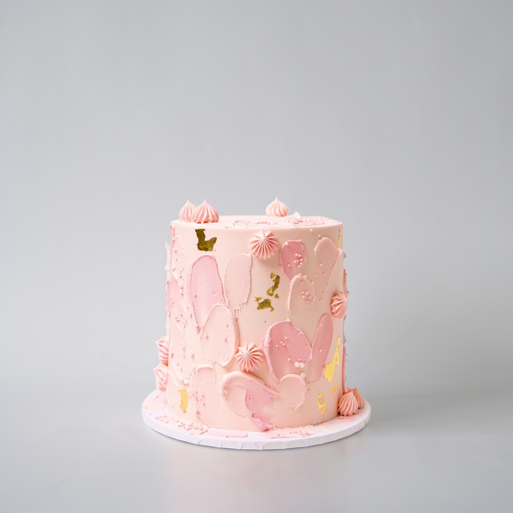 Picture of Buttercream Cake | Painted Textures w/ Gold Foil