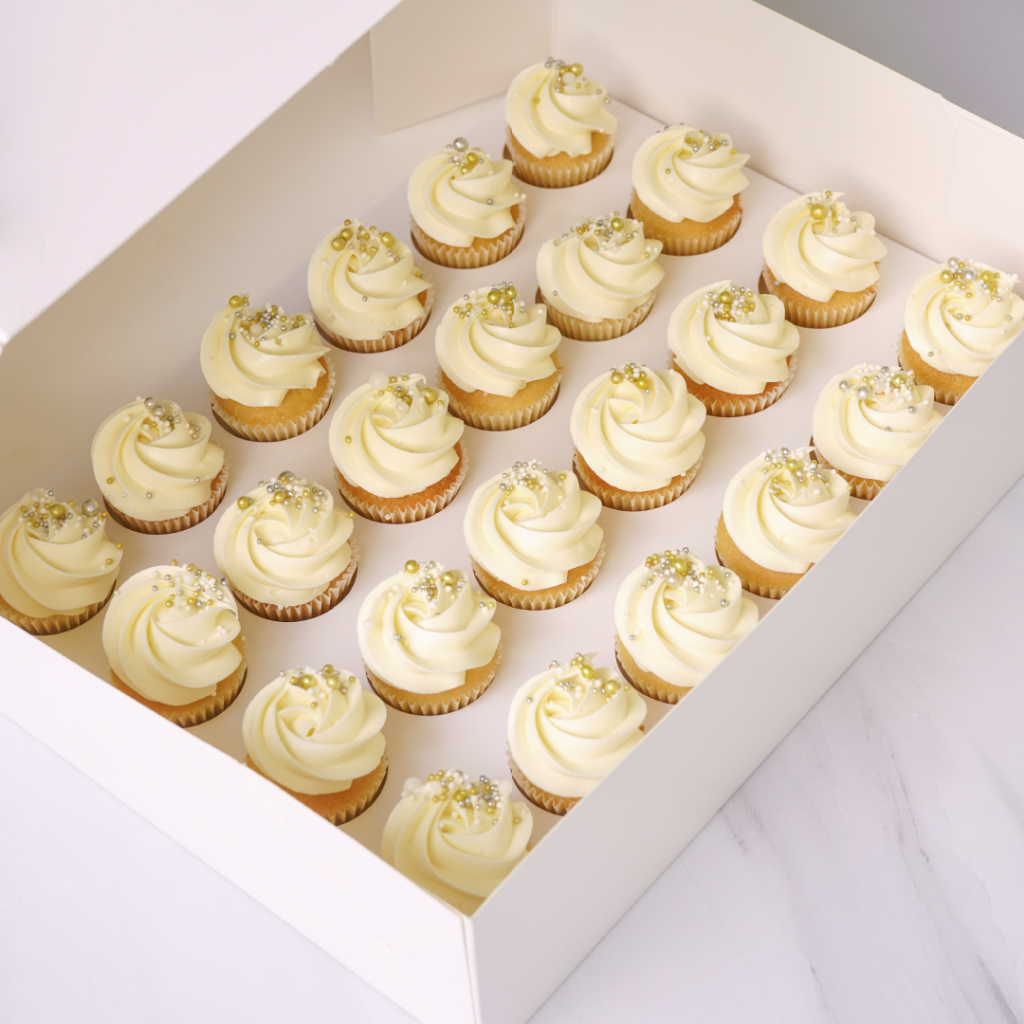 Mini Vanilla Cupcakes - White Frosting