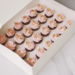 Mini Chocolate Cupcakes - Pink Frosting and gold leaf | Click & Collect