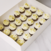 Mini Chocolate Cupcakes - White Frosting with gold leaf | Click & Collect | LaManna