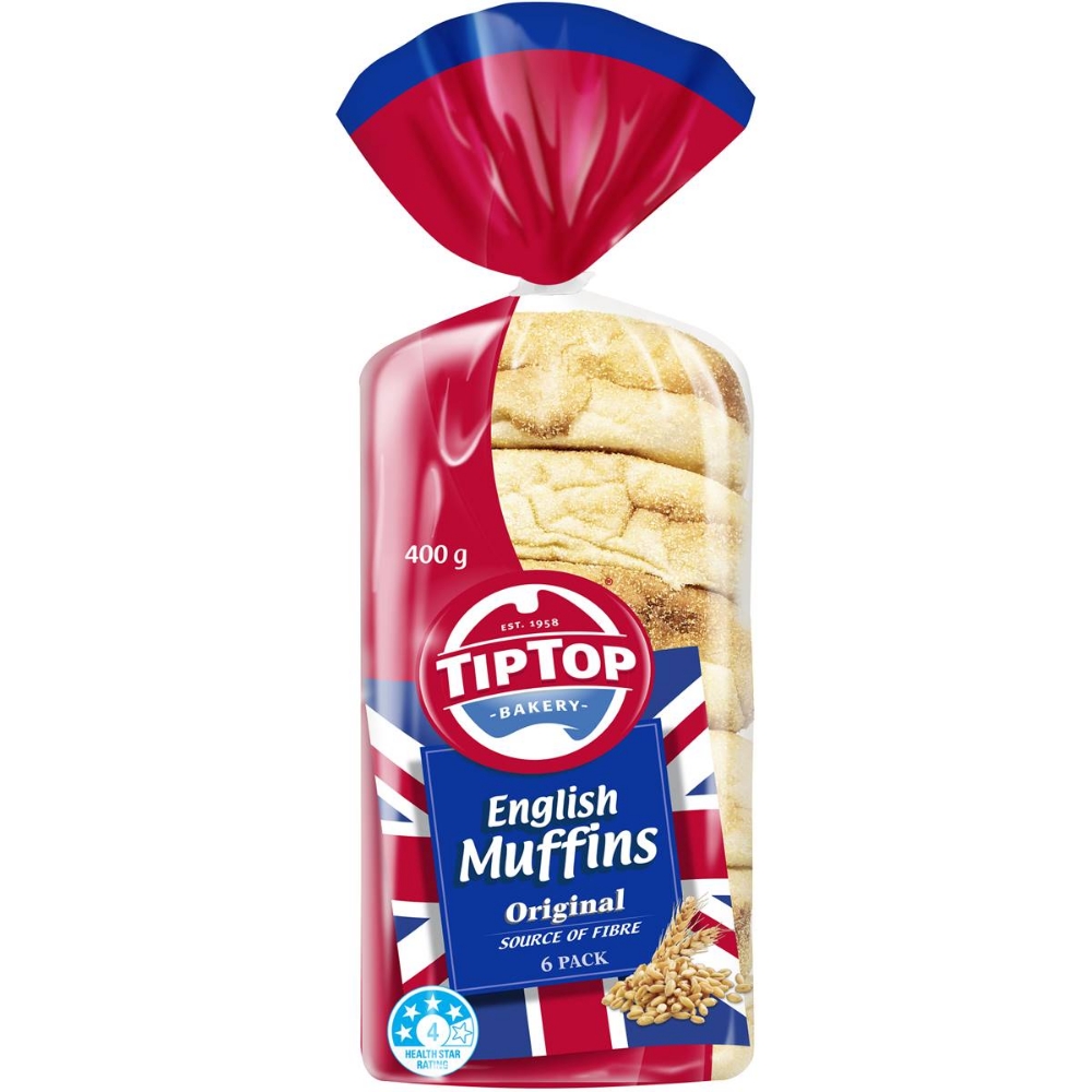Picture of Tip Top English Muffins 400gm 6pk
