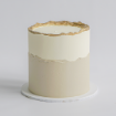 Picture of Buttercream Cake | Rough Edges Two Tone White & Beige 