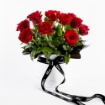 Picture of Rouge Red Hat Box with 12 Long Stem Roses