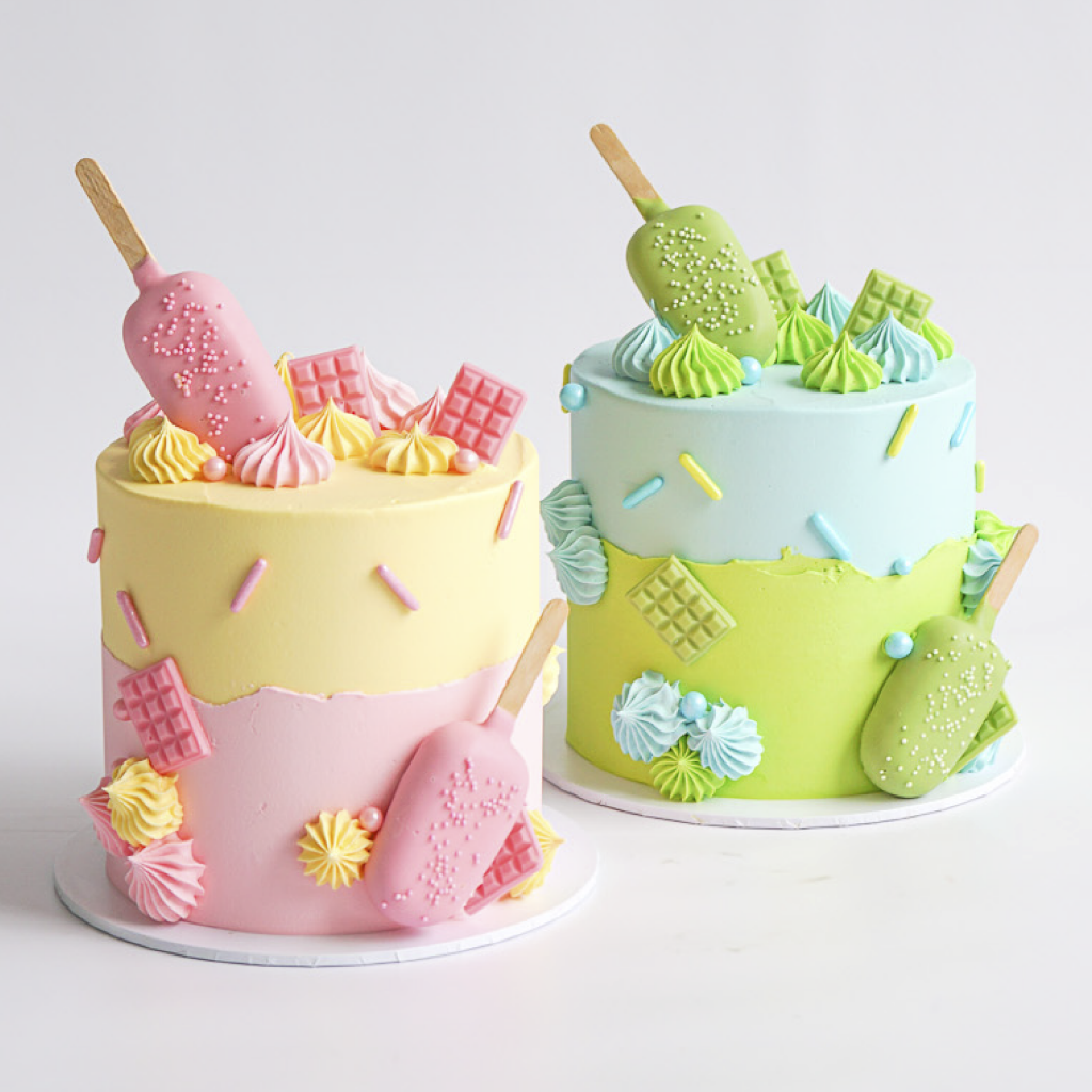 Picture of Buttercream Cake | Two Tone Cake Stick