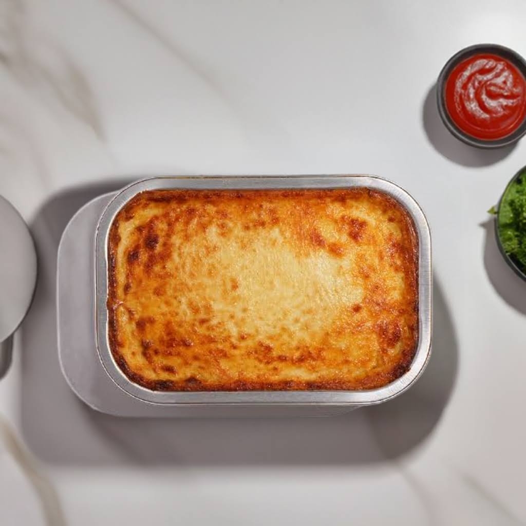 ready to bake beef moussaka 950g