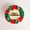 LaManna Christmas Wreath Cake 7 Inch with Red Topper