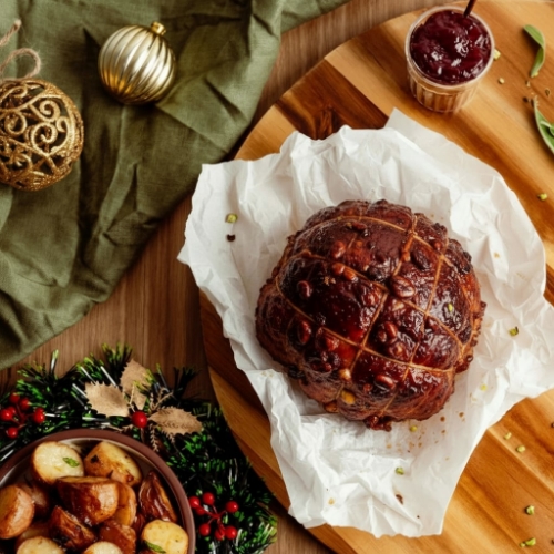 Rolled Turkey with Chestnut and Cranberry