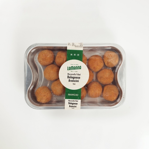 Mozzarella Filled Bolognese Arancini Balls in a 14 pack LaManna