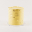LaManna Yellow Rough Lines Buttercream Cake with Gold Leaf