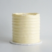 LaManna Creamy White Rough Lines Buttercream Cake